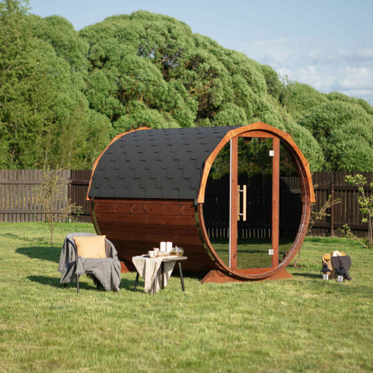 Mirrored Outdoor Sauna 4-6 Person 2m - 3m | Customisable Garden Sauna