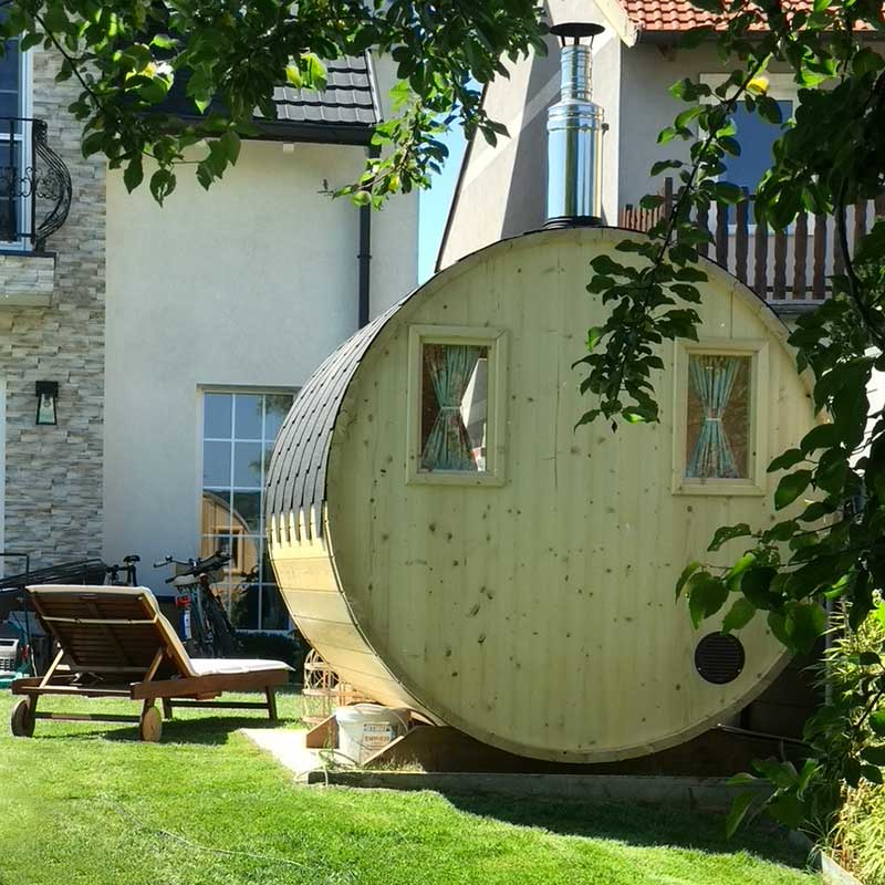 Barrel Sauna 4 Person Outdoor Garden Sauna 2-2.3m | Customisable Garden Sauna