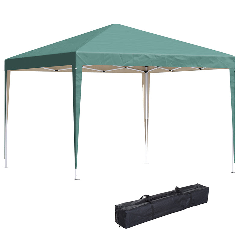 Outsunny 3 x 3M Garden Pop Up Gazebo Height Adjustable Marquee Party Tent Wedding Canopy with Carrying Bag
