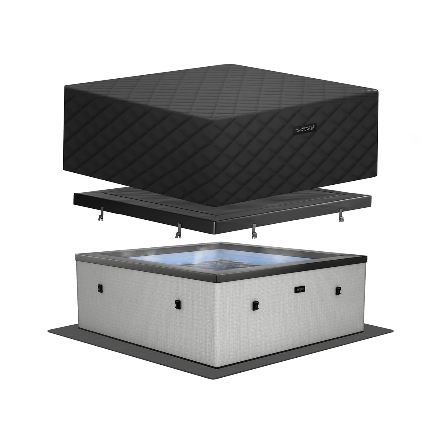 Garda 4/6-Person Eco Foam Hot Tub with Built-In Integrated Heater Plug and Play