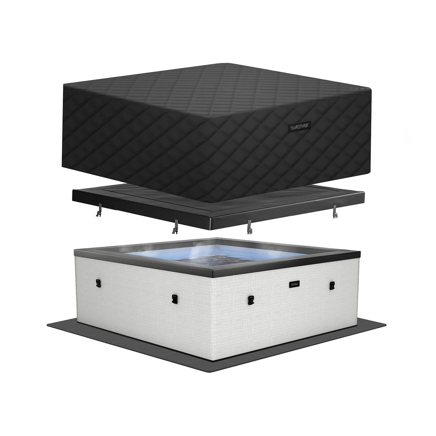 Garda 4/6-Person Eco Foam Hot Tub with Built-In Integrated Heater Plug and Play