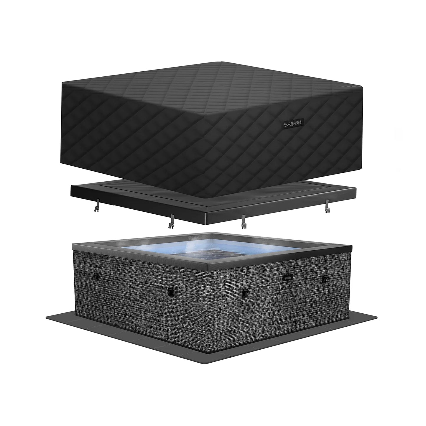 Garda 4/6-Person Eco Foam Hot Tub with Built-In Integrated Heater Plug and Play