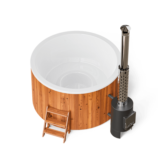 Polar Spa Comfort Family 195 Wood Fired 40kW External Stove 4-6 Person Hot Tub