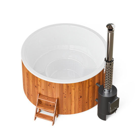 Polar Spa Comfort Family 220 Wood Fired 40kW External Stove 6-8 Person Hot Tub