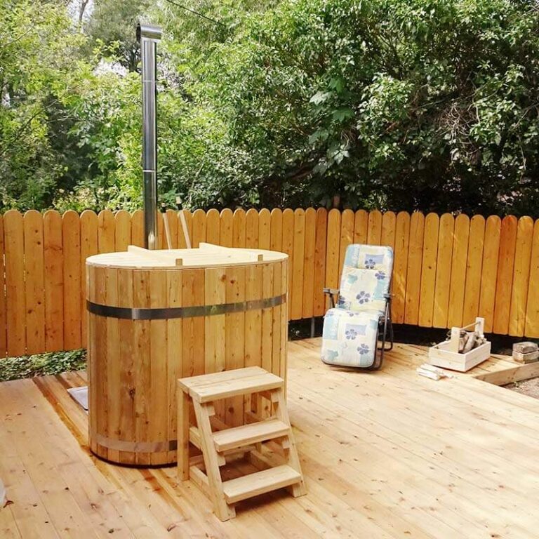 Baltresto 2 Person Wooden Hot Tub with Exterior Heater | Wood Fired | Thermowood