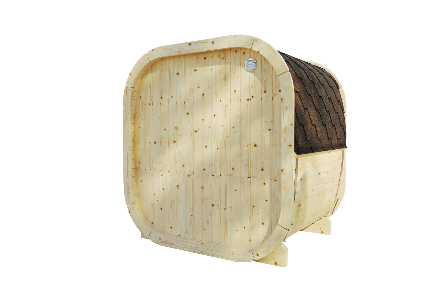 EKE Compact 4-Person Outdoor Cube Barrel 1.3m Sauna | Customisable