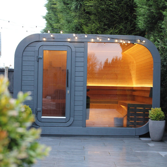 Viking Industrier Luna 6-8 Person Outdoor Sauna With Changing Room