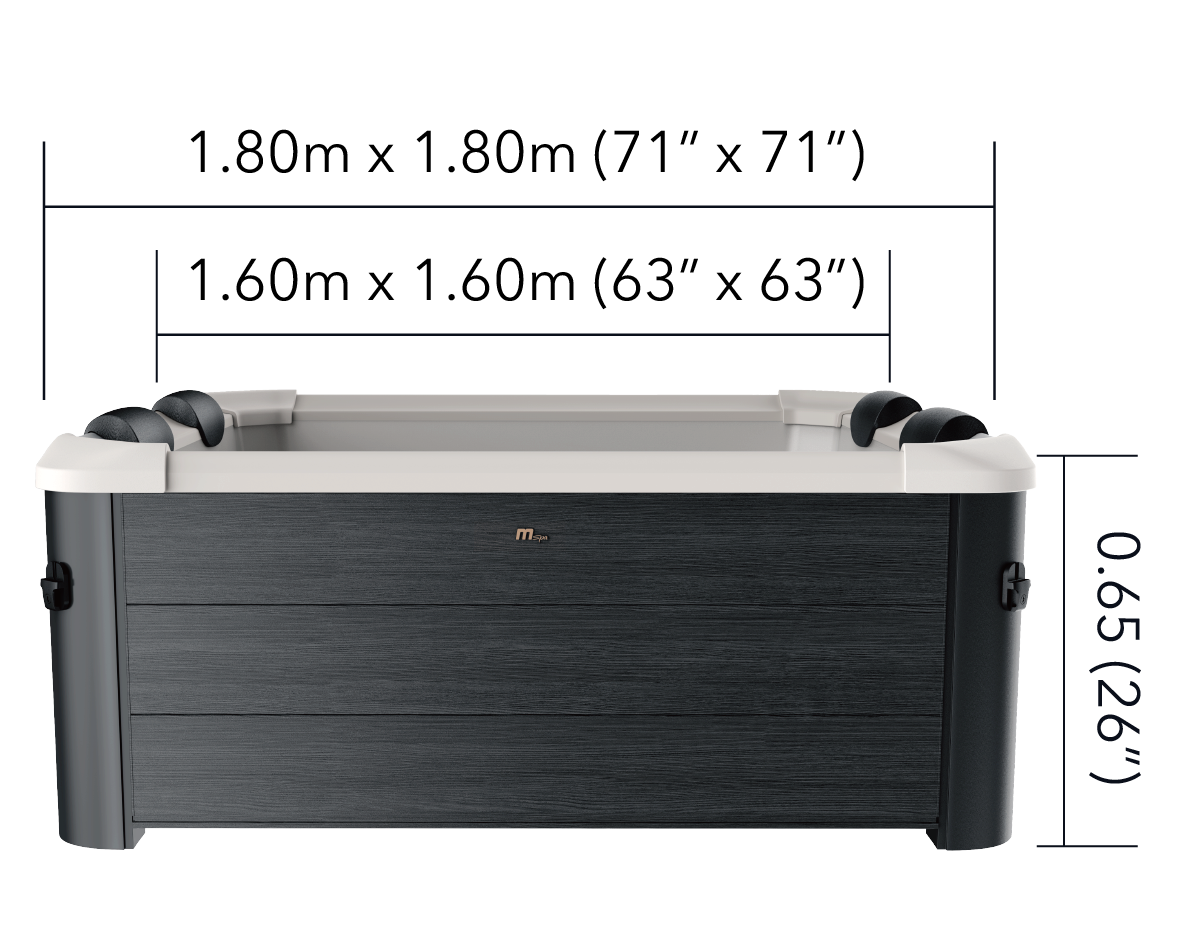 MSpa Oslo Plus 6 Person Rigid Wall Hot Tub with Hydro Jets, UVC, Ozone & LED | Plug and Play Hot Tub