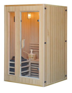 Tidal Wave 1 Traditional 2 Person Indoor Sauna Plug and Play