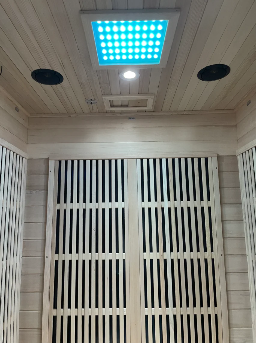 Tidal Wave Flow 1 Infrared Indoor Sauna | 1 - 2 Person Infrared Sauna | Canadian Hemlock Wood