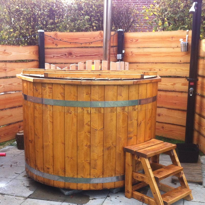 Circular Wooden Inside Stove Hot Tub 3 - 10 Person | Inside Wood fired Heater | Size Customisable