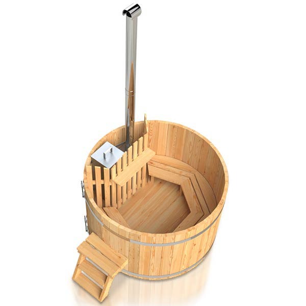 Circular Wooden Inside Stove Hot Tub 3 - 10 Person | Inside Wood fired Heater | Size Customisable