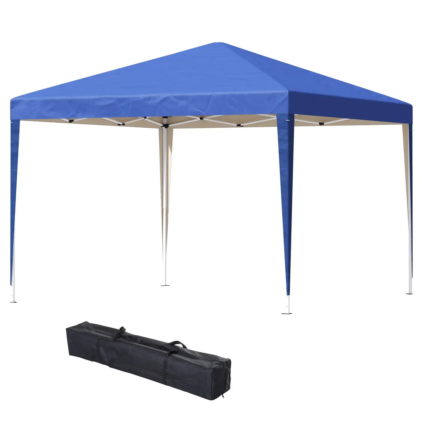 Outsunny 3 x 3M Garden Pop Up Gazebo Height Adjustable Marquee Party Tent Wedding Canopy with Carrying Bag