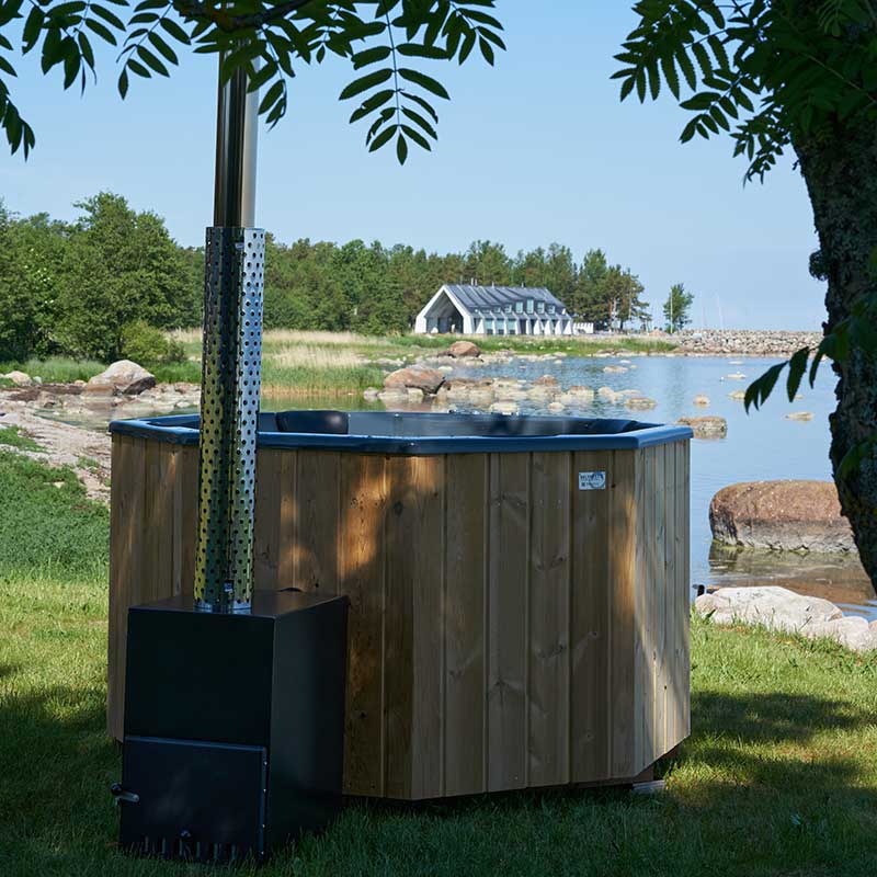 Baltresto Octa Wood-Fired Fibreglass Hot Tub 6 Person