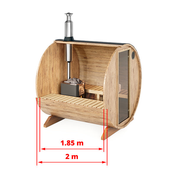 Barrel Sauna 4 Person Outdoor Garden Sauna 2-2.3m | Customisable Garden Sauna