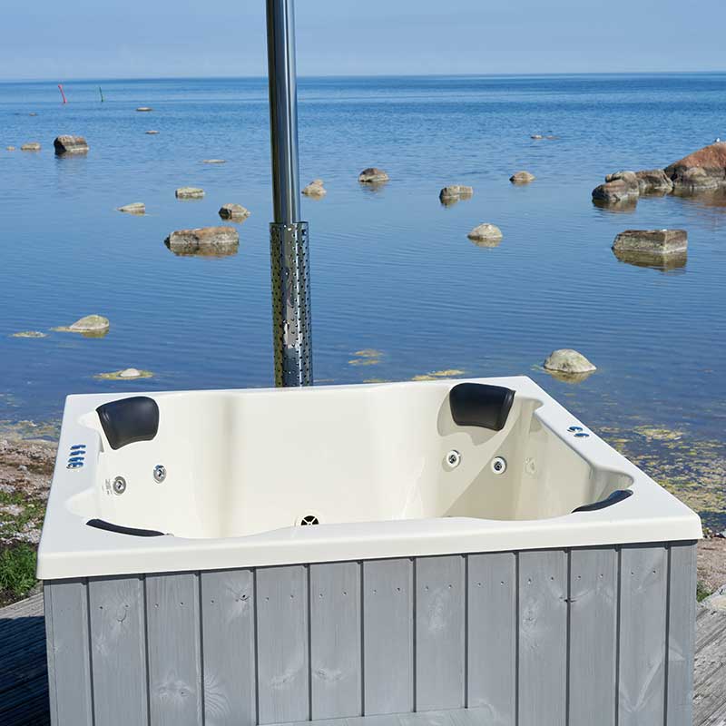 Quattro Wood Fired Hot Tub | 6-8 Person Customisable Fibre Glass Hot Tub