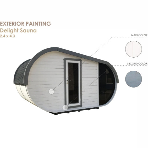 Viking Industrier Delight 6-8 Person Oval Outdoor Sauna With Sitting Room