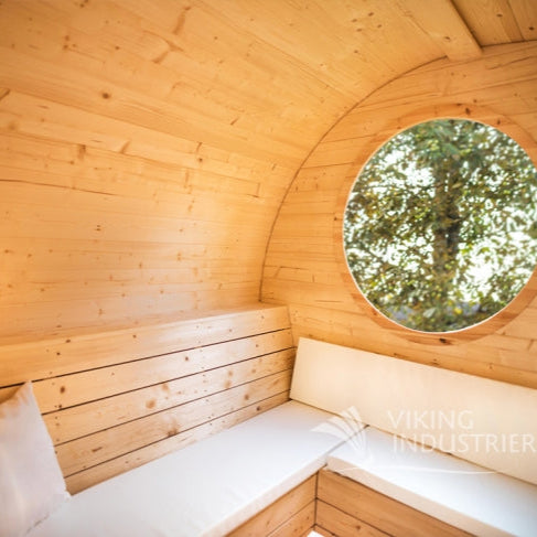 Viking Industrier Delight 6-8 Person Oval Outdoor Sauna With Sitting Room