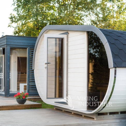 Viking Industrier Delight 6-8 Person Oval Outdoor Sauna With Sitting Room