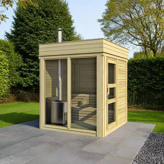 Viking Industrier Outdoor Sauna Cube 2x2 Meter 2-4 Person