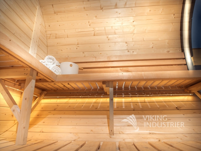 Viking Industrier Delight 6-8 Person Oval Outdoor Sauna With Sitting Room