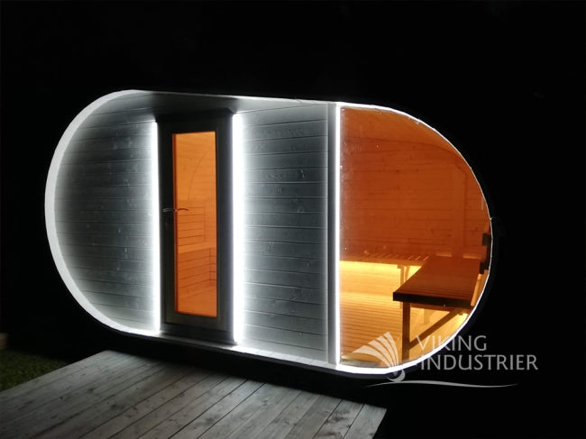 Viking Industrier Delight 6-8 Person Oval Outdoor Sauna With Sitting Room