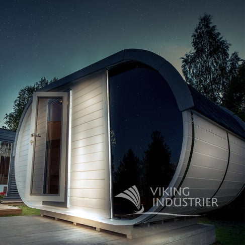 Viking Industrier Delight 6-8 Person Oval Outdoor Sauna With Sitting Room
