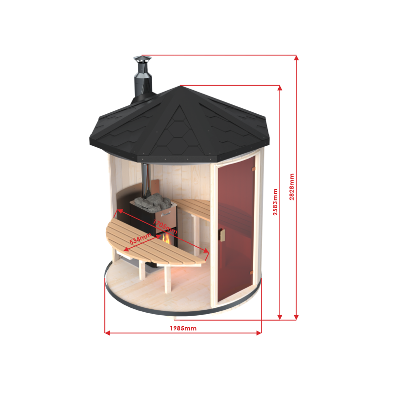 Baltresto Vertical 1 - 2 Person Outdoor Sauna