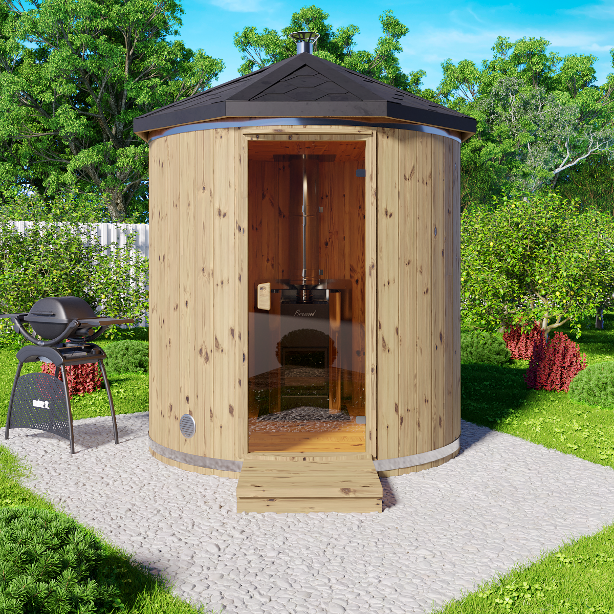 Baltresto Vertical 1 - 2 Person Outdoor Sauna