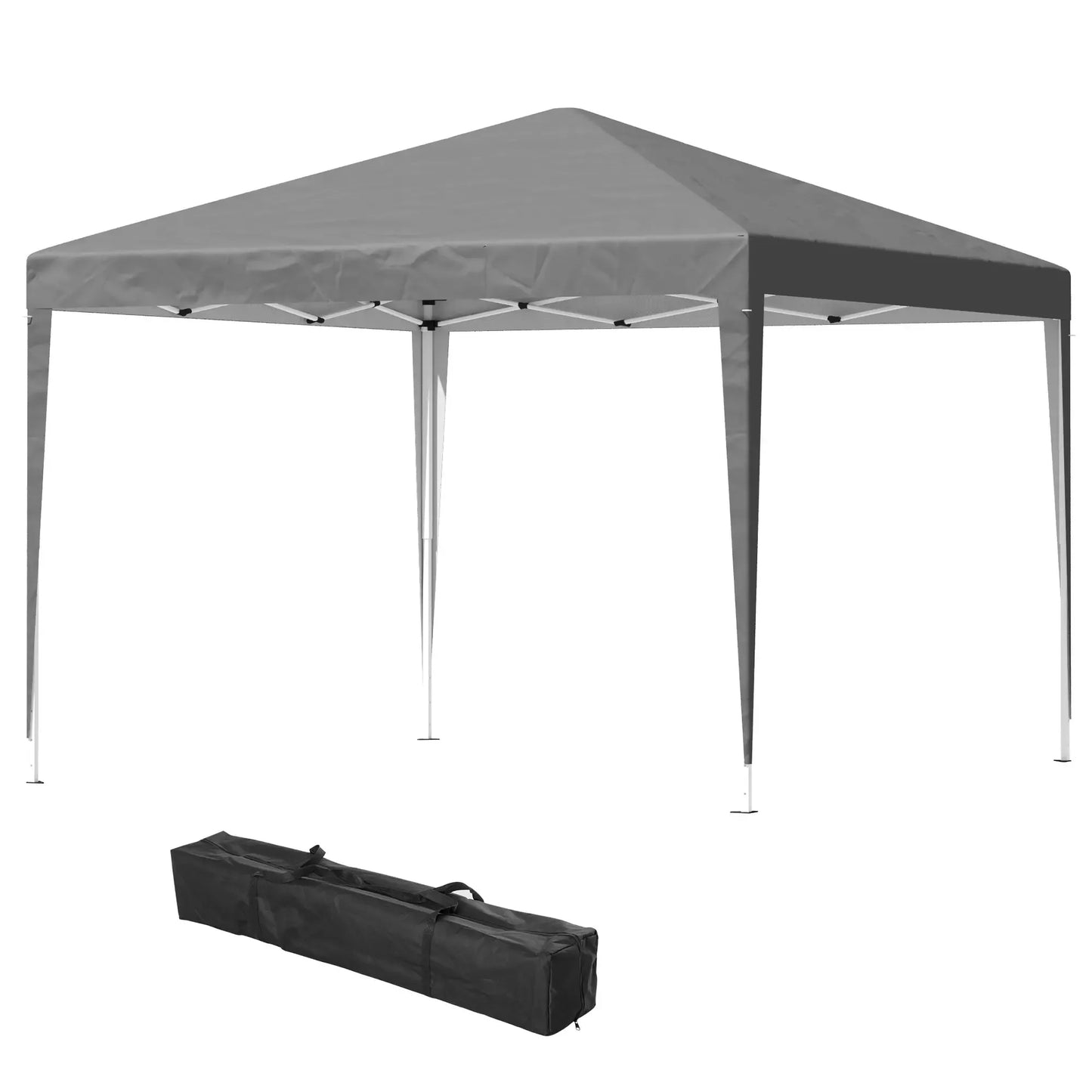 Outsunny 3 x 3M Garden Pop Up Gazebo Height Adjustable Marquee Party Tent Wedding Canopy with Carrying Bag