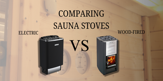 Wood fired or electric stove for sauna