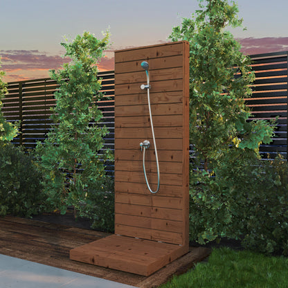 Sleek Thermowood Outdoor Garden Shower