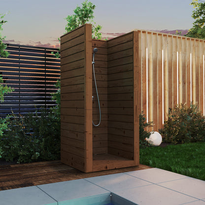 Private Thermowood Outdoor Garden Shower