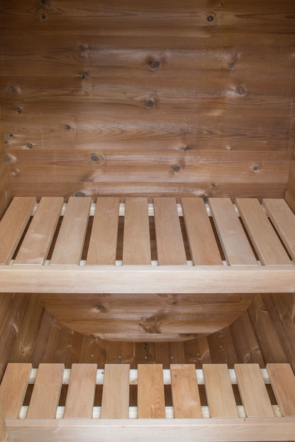 Solo Vertical Thermowood Outdoor Sauna, 1 Person with Glass Front | Customisable