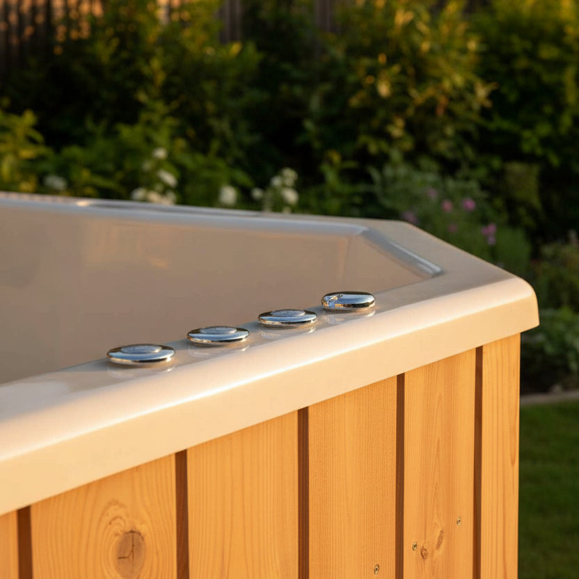 Octa Wood-Fired Fibreglass Hot Tub 8-9 Person | Customisable | Wood-fired or Electric