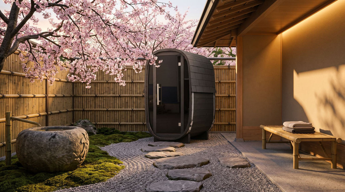 Solo Vertical Thermowood Outdoor Sauna, 1 Person with Glass Front | Customisable