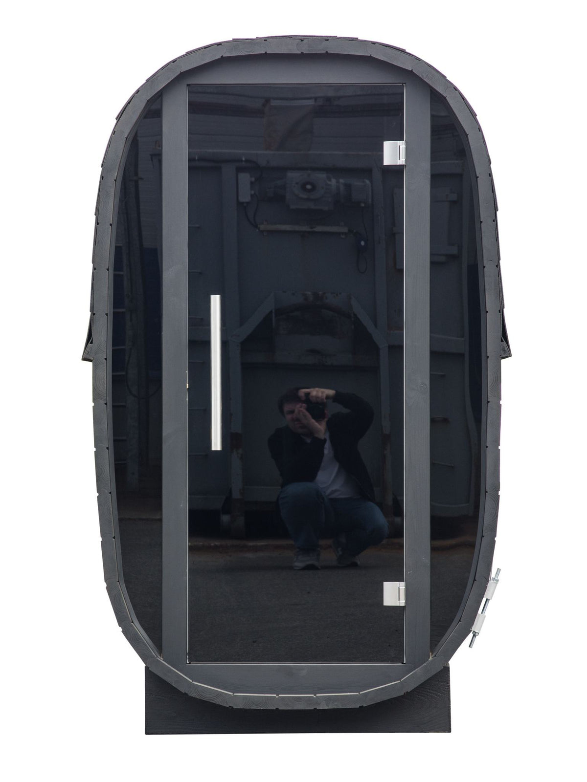 Solo Vertical Thermowood Outdoor Sauna, 1 Person with Glass Front | Customisable