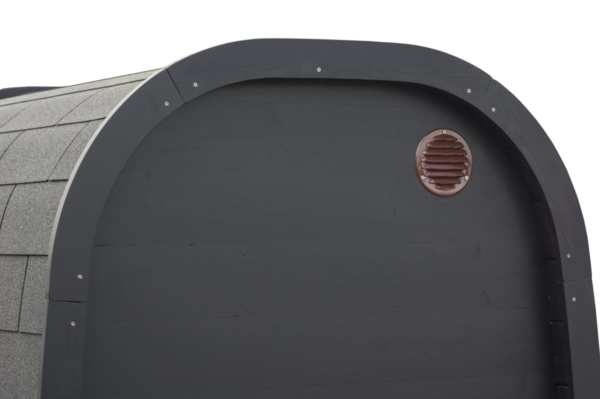 Solo Vertical Thermowood Outdoor Sauna, 1 Person with Glass Front | Customisable