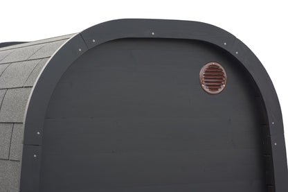 Solo Vertical Thermowood Outdoor Sauna, 1 Person with Glass Front | Customisable