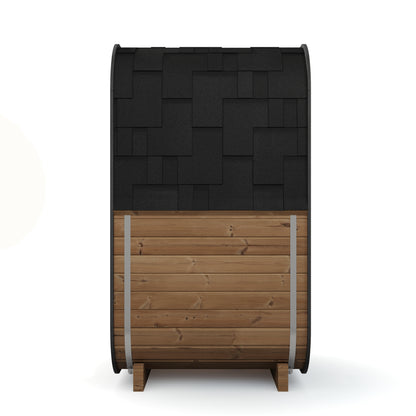 ULLA Compact 2-Person Black Outdoor Sauna | Thermopine Wood