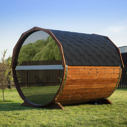 Mirrored Outdoor Sauna 4-6 Person 2m - 3m | Customisable Garden Sauna