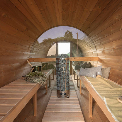 Mirrored Outdoor Sauna 4-6 Person 2m - 3m | Customisable Garden Sauna