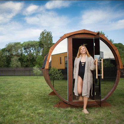 Mirrored Outdoor Sauna 4-6 Person 2m - 3m | Customisable Garden Sauna