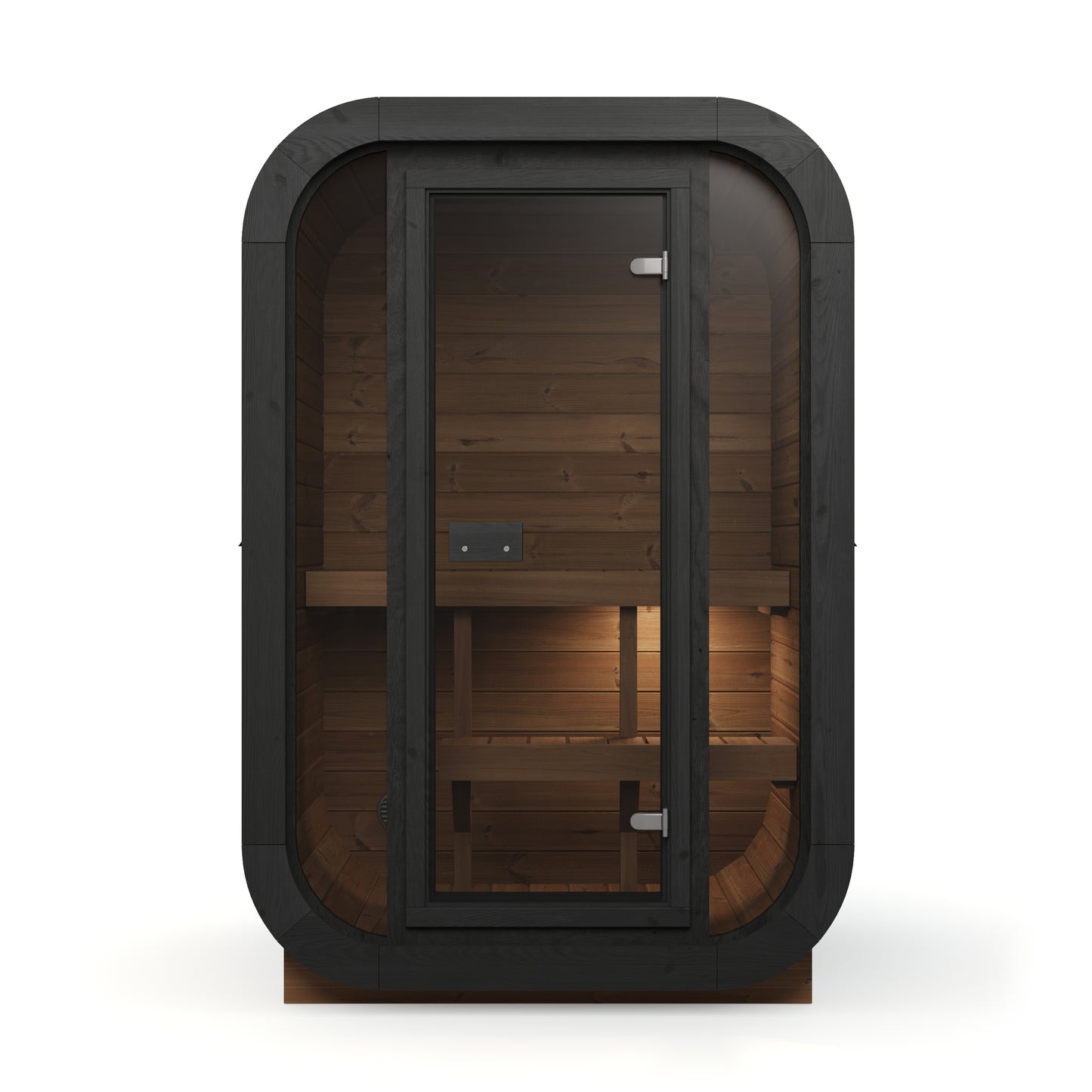 ULLA Compact 2-Person Black Outdoor Sauna | Thermopine Wood
