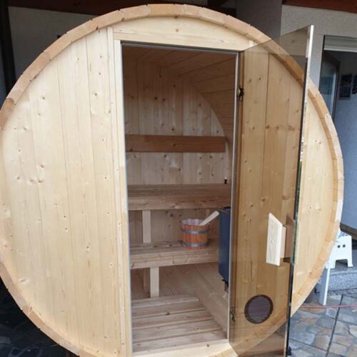 Compact Outdoor Barrel Sauna 2 - 3 Person 1.6m