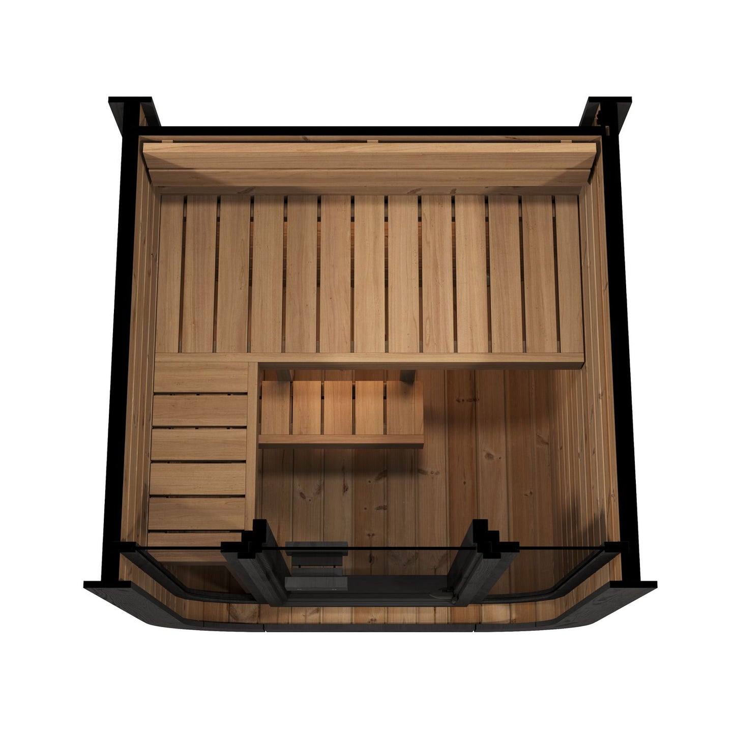 ULLA Compact 2-Person Black Outdoor Sauna | Thermopine Wood