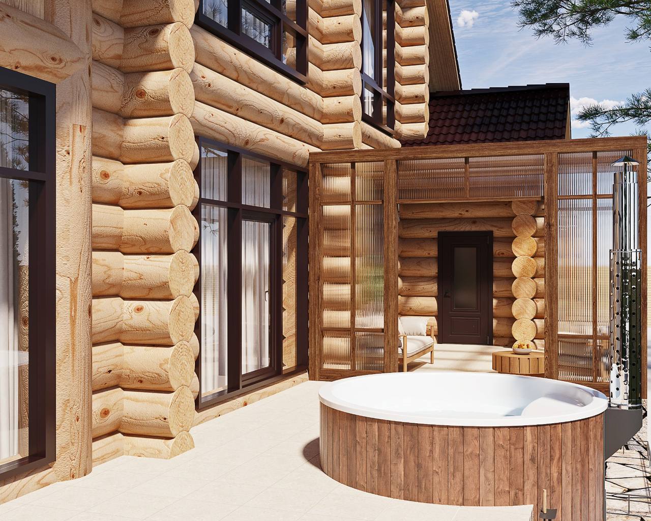 Polar Spa Elite 200 Wood Fired 35kW Stove 4-6 Person Hot Tub