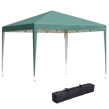 Outsunny 3 x 3M Garden Pop Up Gazebo Height Adjustable Marquee Party Tent Wedding Canopy with Carrying Bag