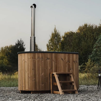 Compact Oval 2-Person Wood-Fired Hot Tub | Customisable Compact Fibreglass Spa