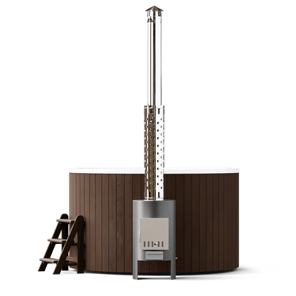 Polar Spa Comfort Family 195 Wood Fired 40kW External Stove 4-6 Person Hot Tub